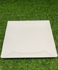 PLATO CERÁMICA CUADRADO CON DISEÑO 12" 1UND