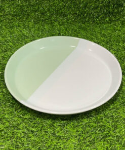 PLATO CERÁMICA DE COLOR LISO CON BLANCO 10.25" 1UND