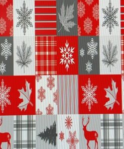 MANTEL EN ROLLO DE NAVIDEÑO DE HOJA Y COPO DE NIEVE 137CM*30M 1UND
