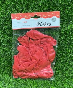GLOBO NACARADO ROJO 23CM 1UND (25PCS)