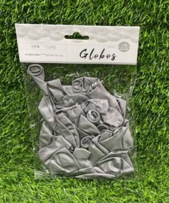 GLOBO NACARADO PLATEADO 23CM 1UND (25PCS)