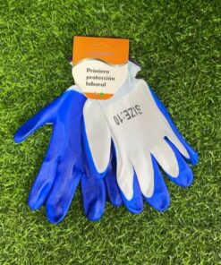 GUANTES PARA TRABAJO AZUL/BLANCO 1PAR