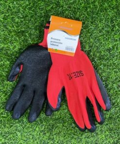 GUANTES PARA TRABAJO NEGRO/ROJO 1PAR