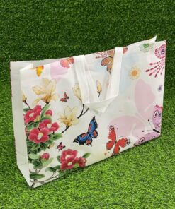 BOLSA RECICLAJE DE MARIPOSA 43*32*10CM 1UND