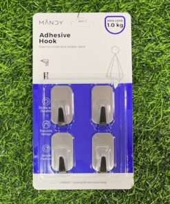 GANCHO ADHESIVO STAINLESS 1UND (4PCS)