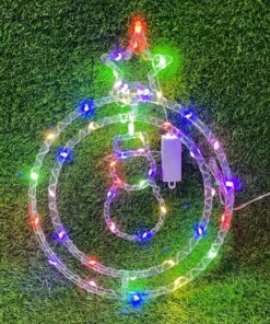 DECORACÓN NAVIDEÑA CON LUZ DE ESTRELLA Y MUÑECO DE NIEVE 1UND