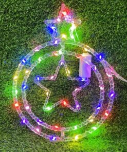 DECORACÓN NAVIDEÑA CON LUZ DE ESTRELLA Y ESTRELLA 1UND