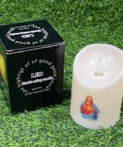 CANDELA LED CON DISEÑO DE JESÚS Y SANTA MARÍA 5X12CM 1UND
