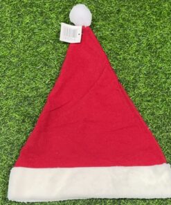 GORRO NAVIDEÑO SENCILLO DE BLANCO CON ROJO 1UND