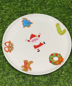 PLATO CERÁMICA REDONDO DE NAVIDEÑO 8" 1UND