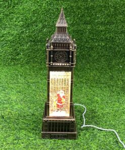 ADORNO NAVIDEÑO DE RELOJ GRANDE DE PIE CON MÚSICA 1UND