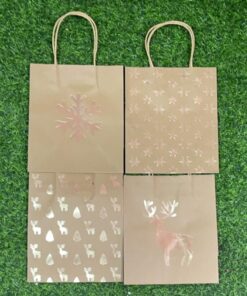 BOLSA DE REGALO NAVIDEÑO DORADO 1UND
