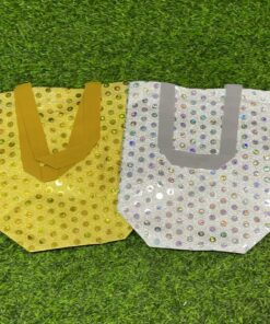BOLSA REUTILIZABLE DE PUNTOS COLOR LISO Y BRILLANTE 22*23*10 1UND