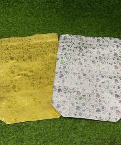 BOLSA REUTILIZABLE DE CORAZÓN COLOR DORADO / PLATEADO 30*37*10 1UND