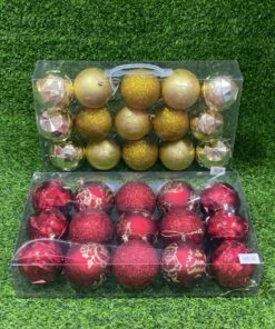 SET DE BOLA NAVIDEÑA DE 8CM 1UND (15PCS)