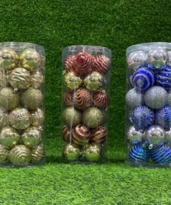 SET DE BOLA NAVIDEÑA DE 6CM 1UND (24PCS)