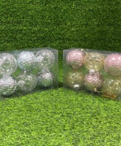 SET DE BOLA NAVIDEÑA DE 8CM 1UND (6PCS)