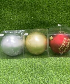 BOLA NAVIDEÑA CON LETRA 15CM 1UND