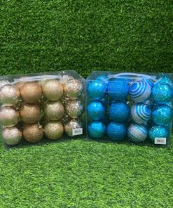 SET DE BOLA NAVIDEÑA DE 6CM 1UND (24PCS)