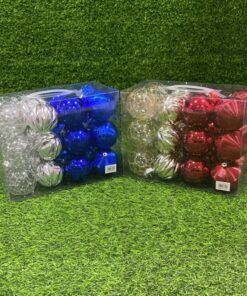 SET DE BOLA NAVIDEÑA DE 7CM 1UND (24PCS)
