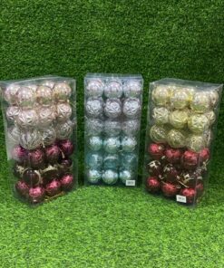 SET DE BOLA NAVIDEÑA DE 6CM 1UND (36PCS)