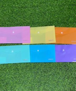 SOBRE CON BOTON DE COLOR LISO 13*24 1UND
