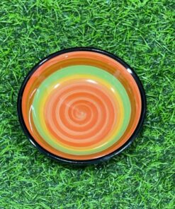 PLATO CERÁMICA PARA SALSA DE COLORES 4.5" 1UND