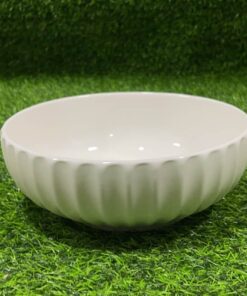 TAZA CERÁMICA DE COLOR BLANCA CON DISEÑO 8" 1UND