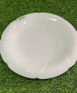 PLATO CERÁMICA REDONDO COLOR BLANCO CON DISEÑOS 9" 1UND