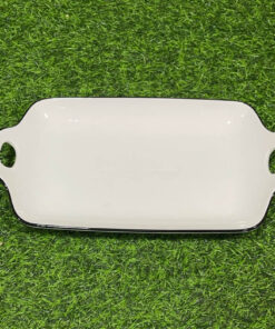 PLATO CERÁMICA RECTÁNGLO CON AGARRADERA PARA HORNO 14" 1UND