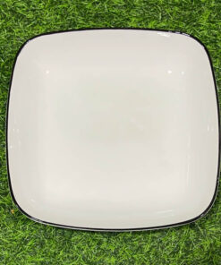 PLATO CERÁMICO CUADRADO COLOR BLANCO 8" 1UND
