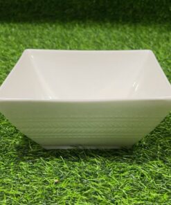 TAZA CERÁMICA CUADRADA DE COLOR BLANCA CON DISEÑO ESPIGAS DE TRIGO 6" 1UND