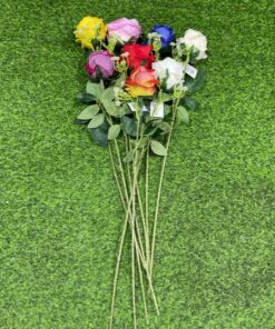 FLOR ARTIFICIAL DE ROSA 1UND