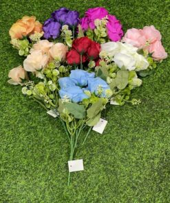 RAMO DE FLOR ARTIFICIAL DE ROSA 1UND