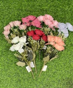 RAMO DE FLOR ARTIFICIAL DE ROSA 1UND