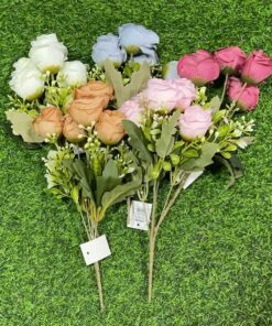RAMO DE FLOR ARTIFICIAL DE ROSA 1UND
