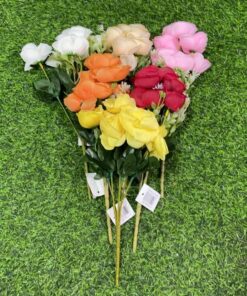 RAMO DE FLOR ARTIFICIAL DE ROSA 1UND