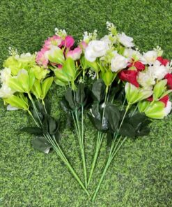 RAMO DE FLOR ARTIFICIAL DE ROSA 1UND