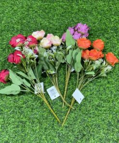 RAMO DE FLOR ARTIFICIAL DE ROSA 1UND