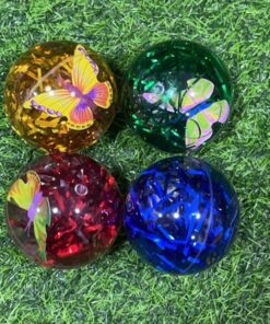 BOLA CRYSTAL DE MARIPOSA CON 7.5CM 1UND