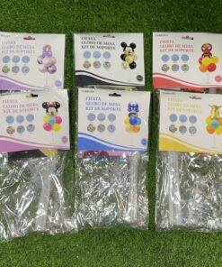 SET DE GLOBOS CON DISEÑOS Y SOPORTE 1UND