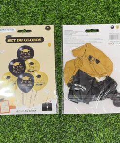 SET DE GLOBO DE FELIZ GRADUACIÓN 1UND (6PCS)