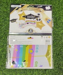 SET DE GLOBOS METÁLICOS DE FELICIDADES GRADUADO 1UND (5PCS)