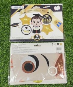 SET DE GLOBOS METÁLICOS DE GRADUACIÓN 1UND (5PCS)