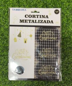 CORTINA CUADRADA DE FELIZ CUMPLEAÑOS 120CM 1UND