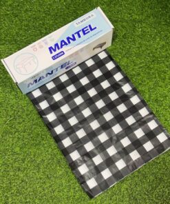 ROLLO DE MANTEL PARA FIESTA DE CUADRADO NEGRO CON BLANCO 1.37M*30M 1UND