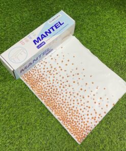 ROLLO DE MANTEL PARA FIESTA DE PUNTOS BLANCO CON ANARANJADO 1.37M*30M 1UND