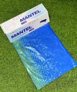 ROLLO DE MANTEL PARA FIESTA DE PUNTOS AZUL CON VERDE CLARO 1.37M*30M 1UND