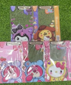 TABLA TRANSPARENTES DE SANRIO Y OSO CON PRENSA 1UND