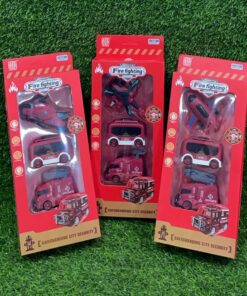 SET DE VEHÍCULOS BOMBERO 1UND (3PCS)